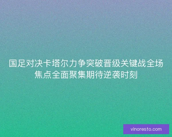 国足对决卡塔尔力争突破晋级关键战全场焦点全面聚集期待逆袭时刻